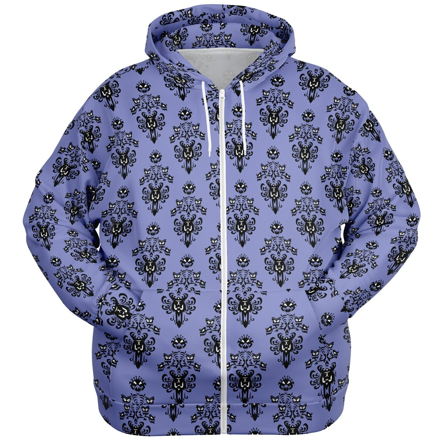 Haunted Mansion Wallpaper Plus-size Unisex Zip Hoodie