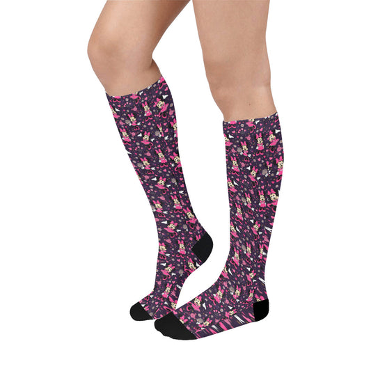 Pink Minnie Over-The-Calf Socks