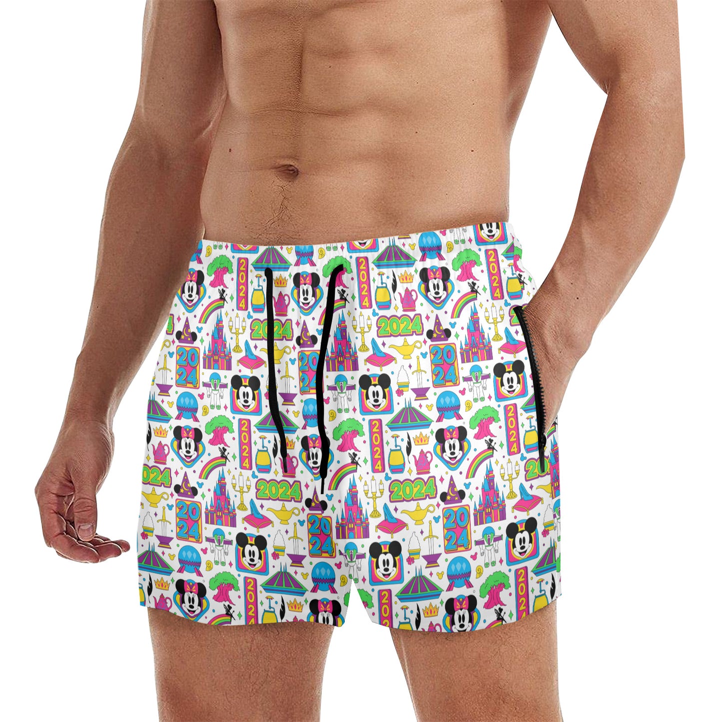 Disney 2024 Men's Quick Dry Athletic Shorts