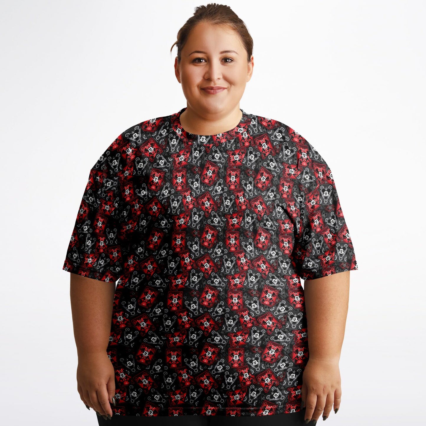 Steamboat Mickey And Minnie Cards Unisex Plus-size T-Shirt