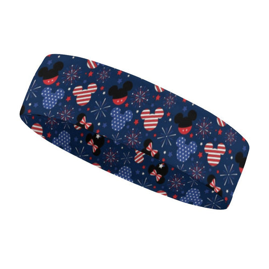 Patriotic Mickey Sports Sweat Headband