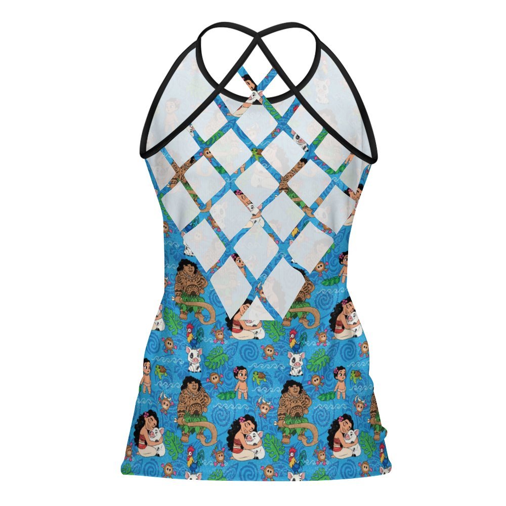 Disney Moana Women's Criss-Cross Open Back Tank Top