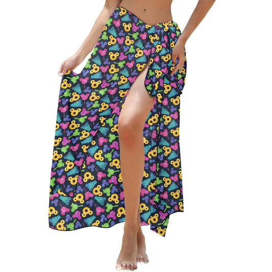 Glitter Park Snacks Long Beach Sarong Wrap