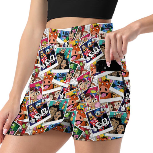 Selfies Athletic A-Line Skirt With Pocket