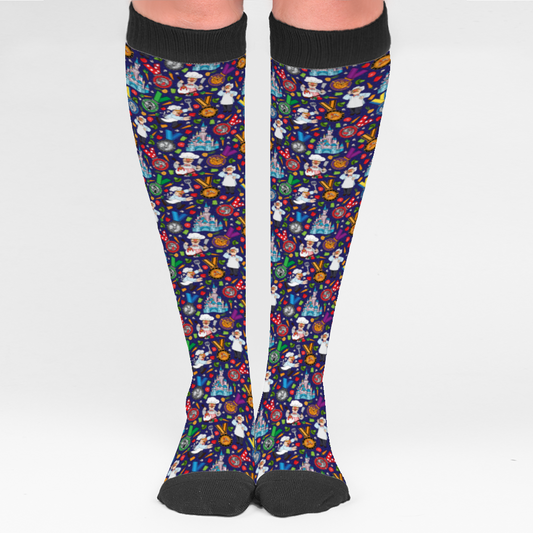 Muppets Chef Wine And Dine Race Over Calf Socks