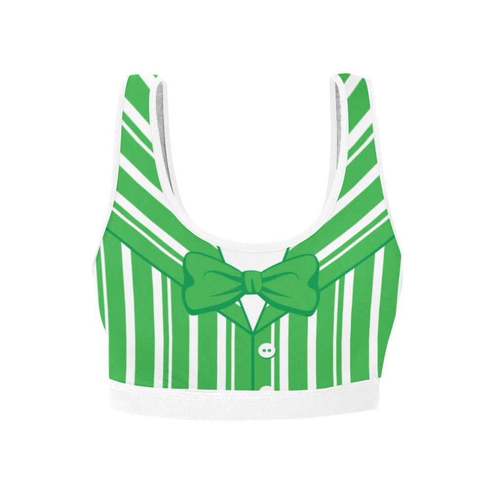 Dapper Dan Green Women's Sports Bra