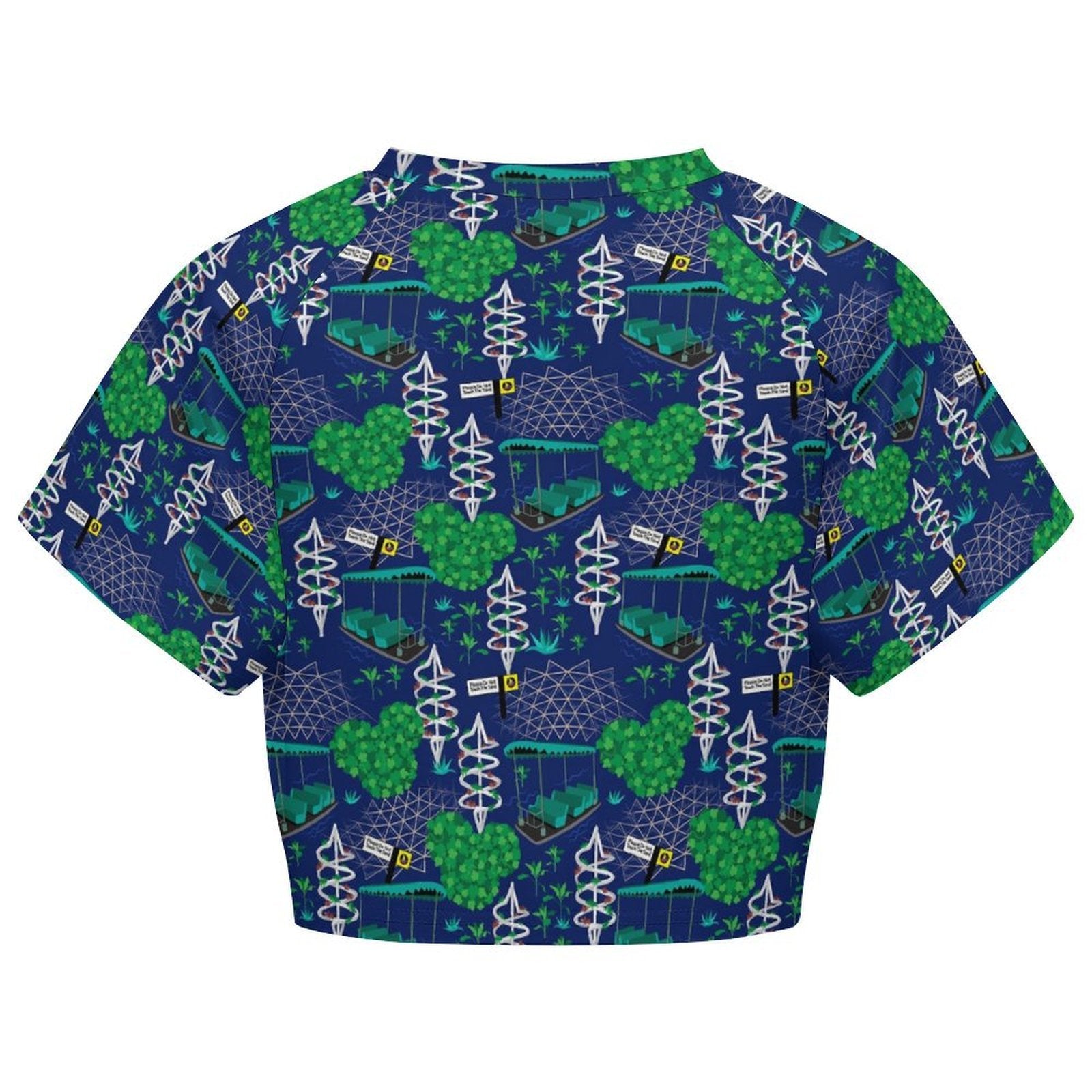 All Over Print Cropped Ralgan T-Shirt - Ambrie