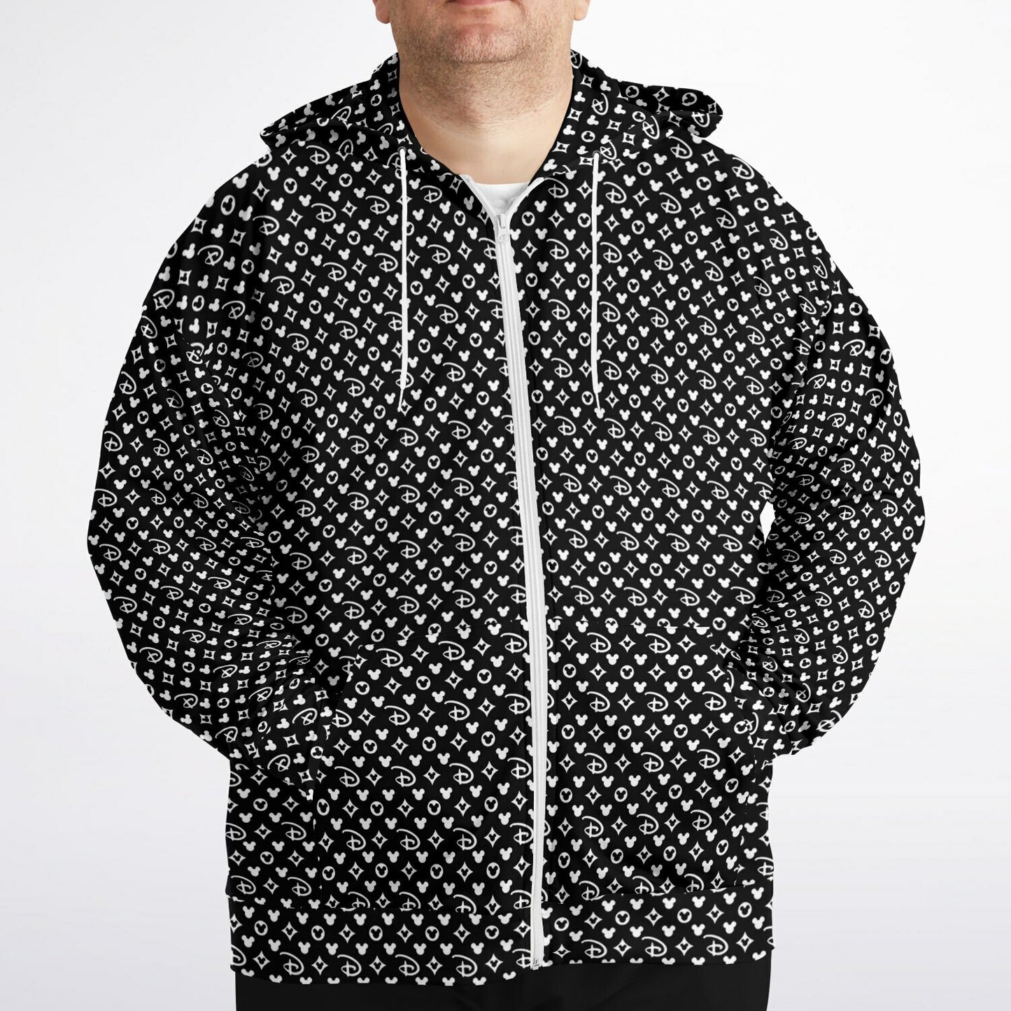 Designer Plus-size Unisex Zip Hoodie