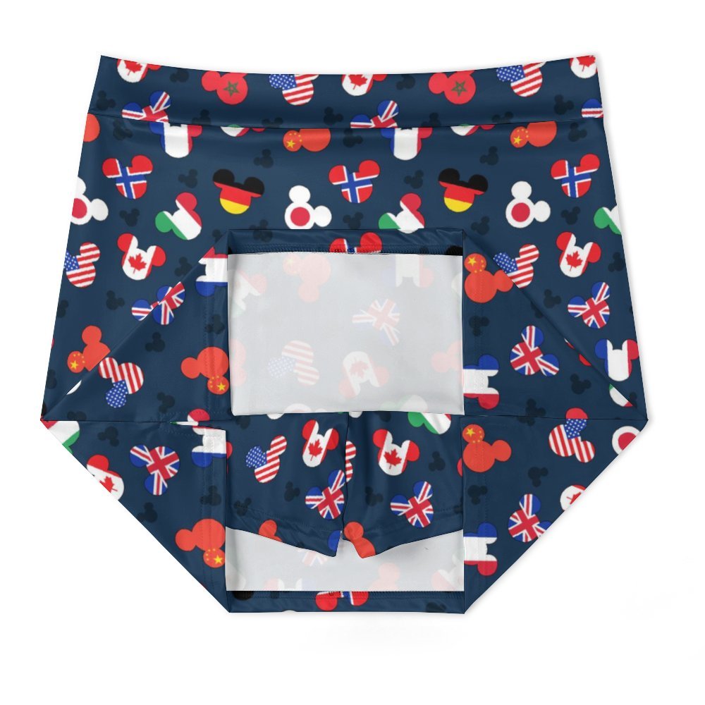 Mickey Flags Athletic A-Line Skirt With Pocket