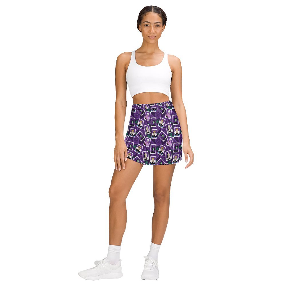 Villain Cards Athletic A-Line Skirt With Pocket Solid Shorts