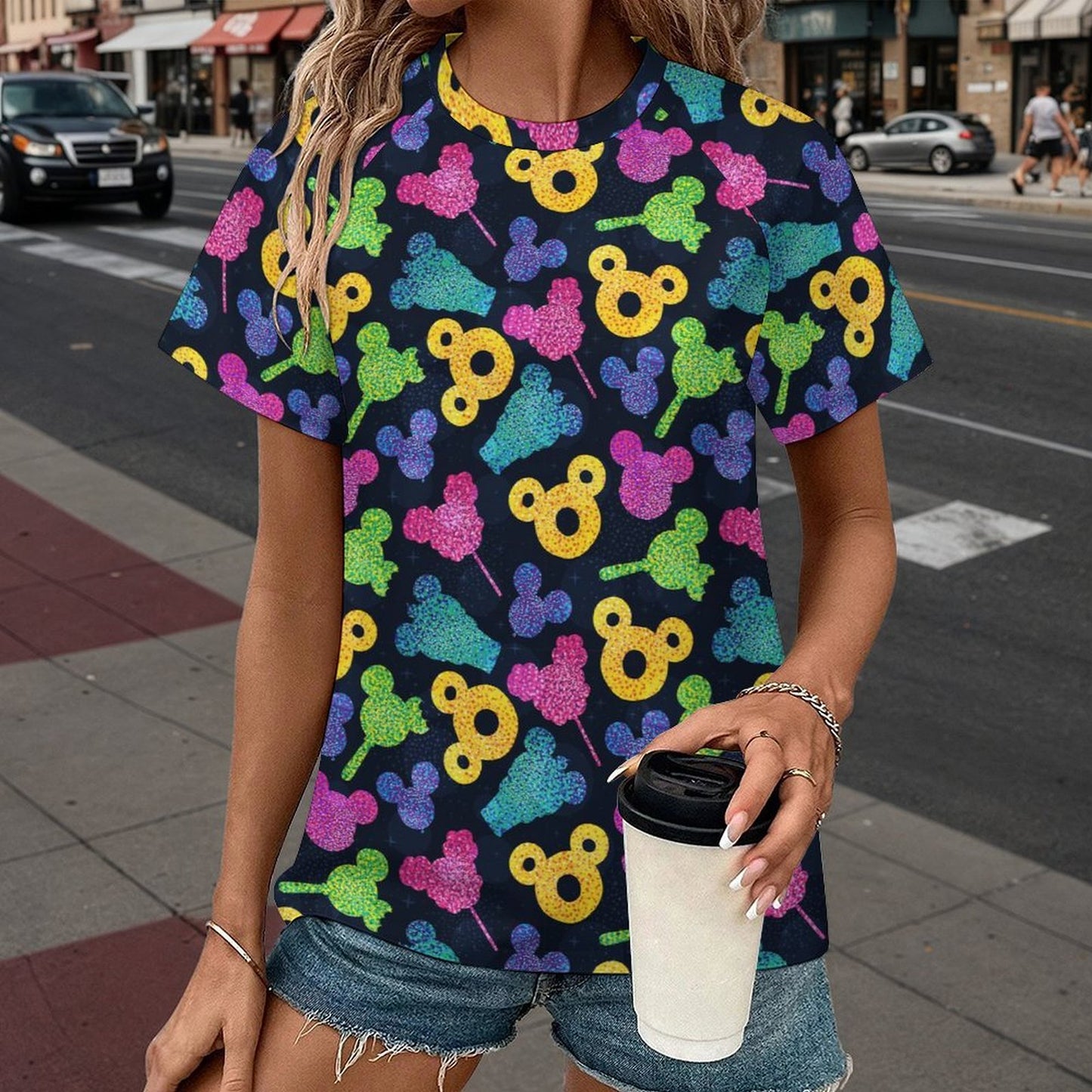 Women's All Over Print Raglan T-Shirt - Ambrie