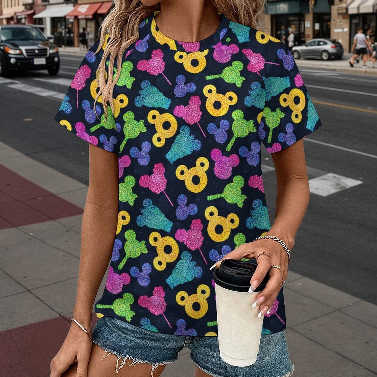 Women's All Over Print Raglan T-Shirt - Ambrie