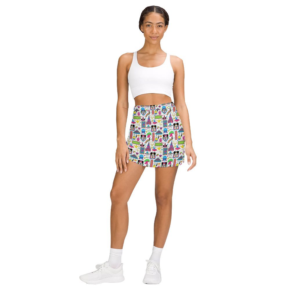 2024 Athletic A-Line Skirt With Pocket Solid Shorts