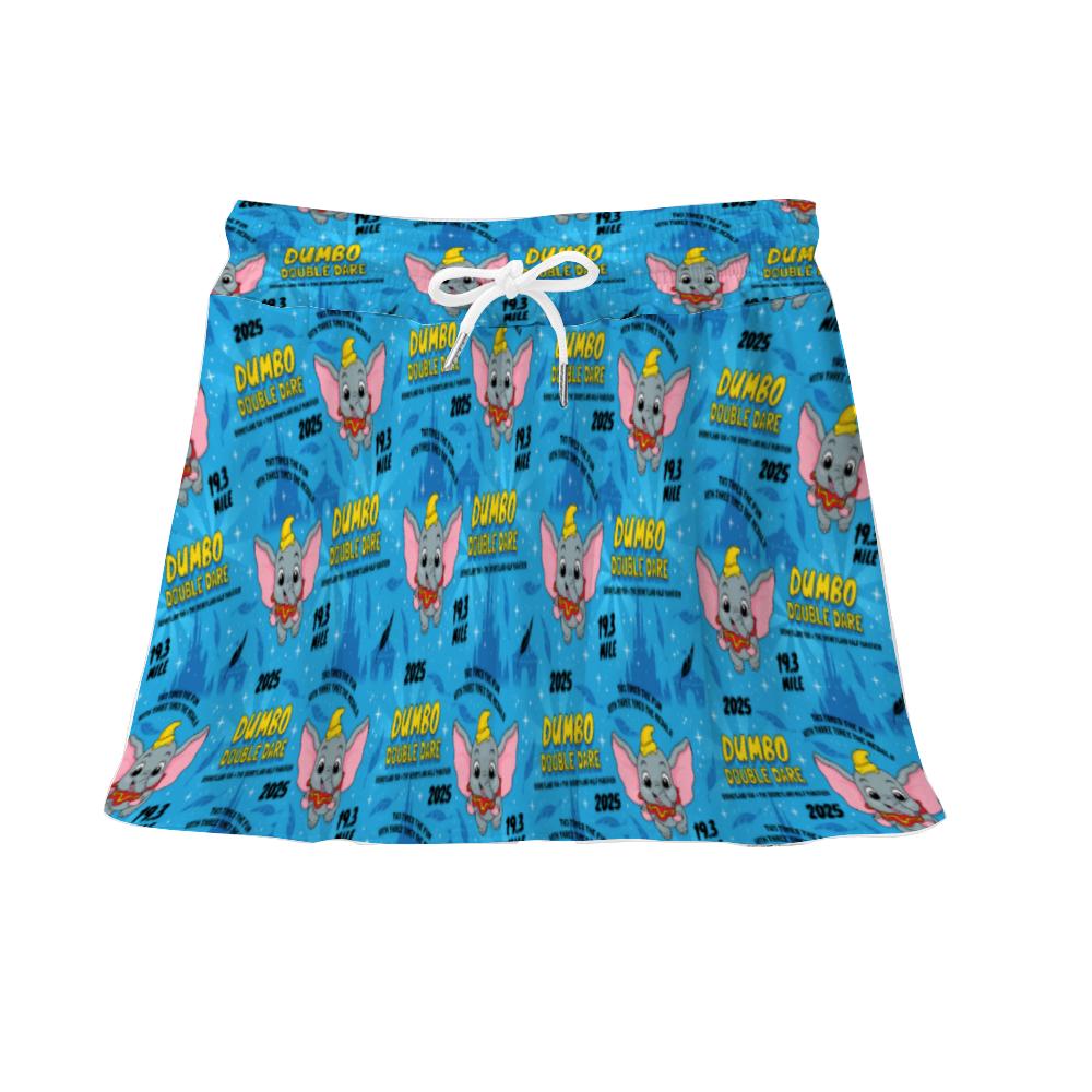 Disneyland Dumbo Double Dare Athletic Skirt With Built In Shorts