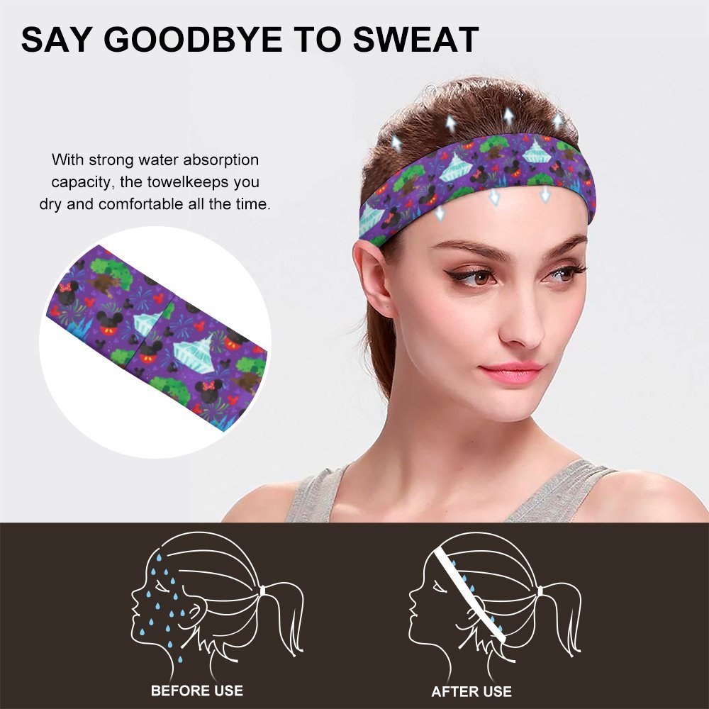 Park Hopper Fireworks Sports Sweat Headband