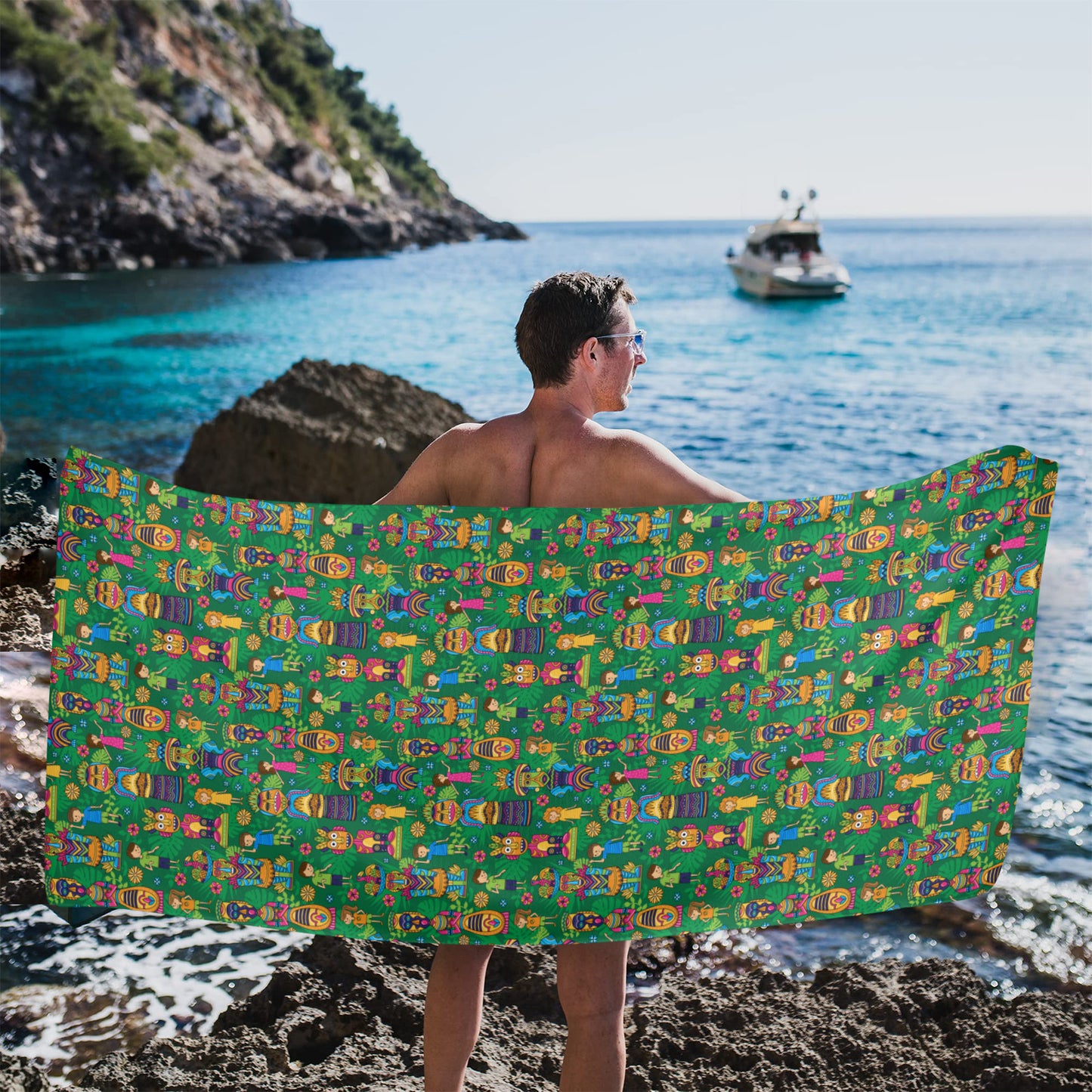 Tiki Beach Towel