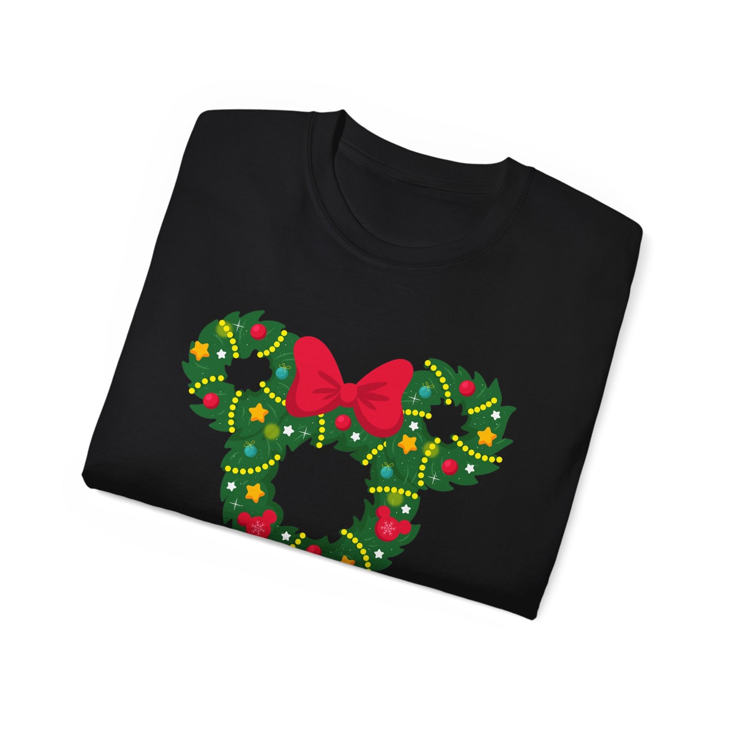 Christmas Wreaths With Bow Unisex Graphic Tee