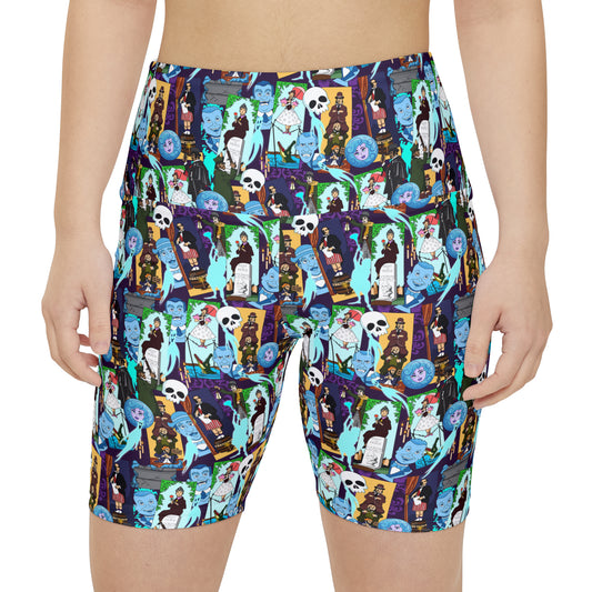 Haunted Mansion Favotires Women's Athletic Workout Shorts