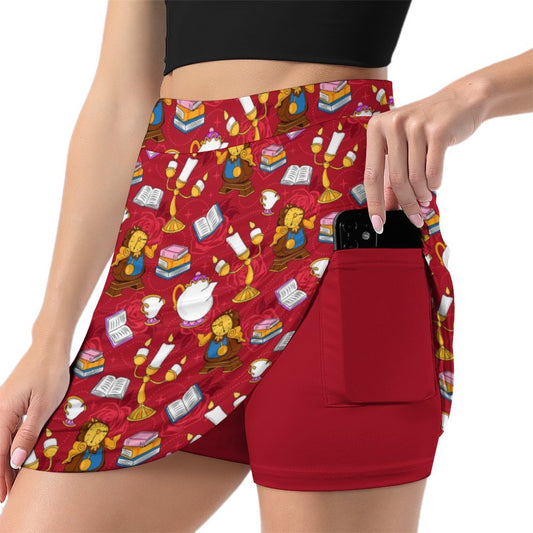 Belle's Friends Athletic A-Line Skirt With Pocket Solid Shorts