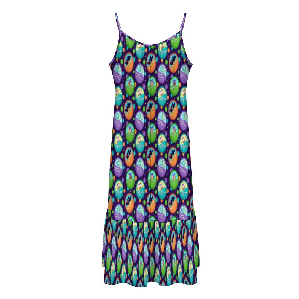 Button Collector Suspender Sleeveless Dress