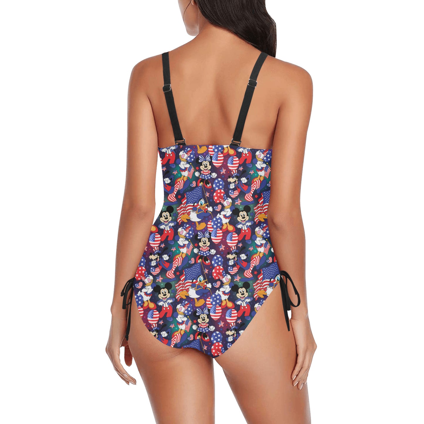 Disney America Drawstring Side Women's One-Piece Swimsuit