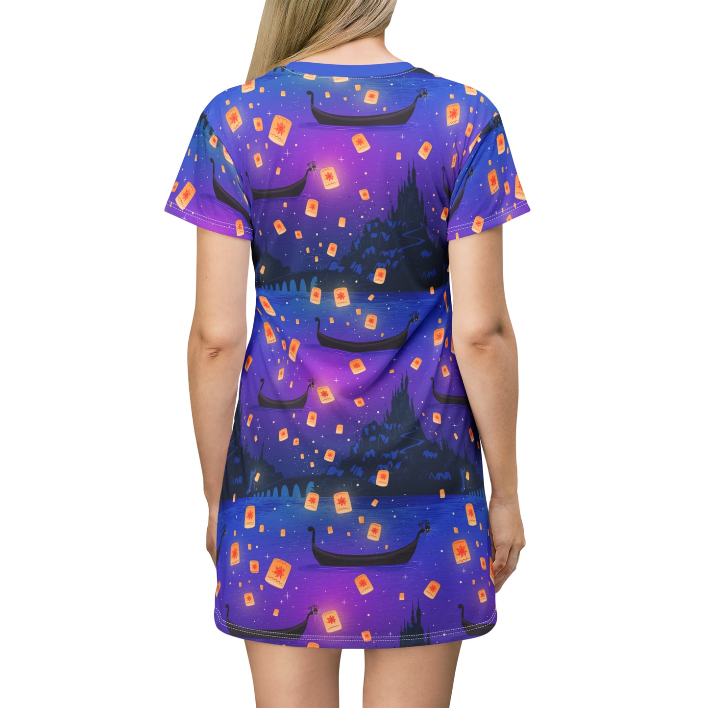 Flying Lanterns T-Shirt Dress