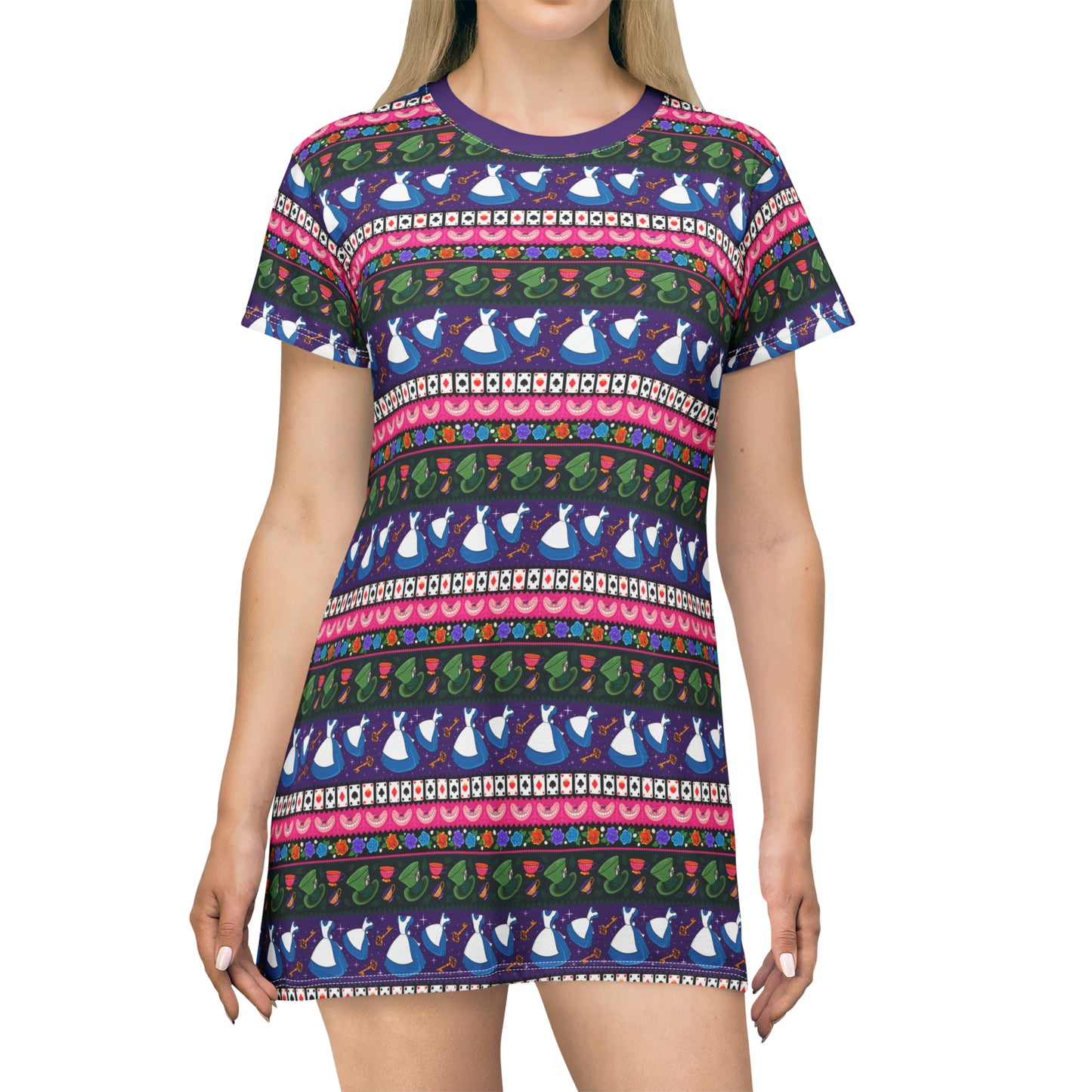 Wonderland Line T-Shirt Dress