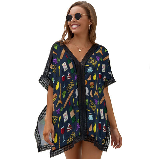 Food And Wine Women's Swimsuit Cover Up