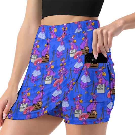 Haunted Mansion Figment Athletic A-Line Skirt With Pocket