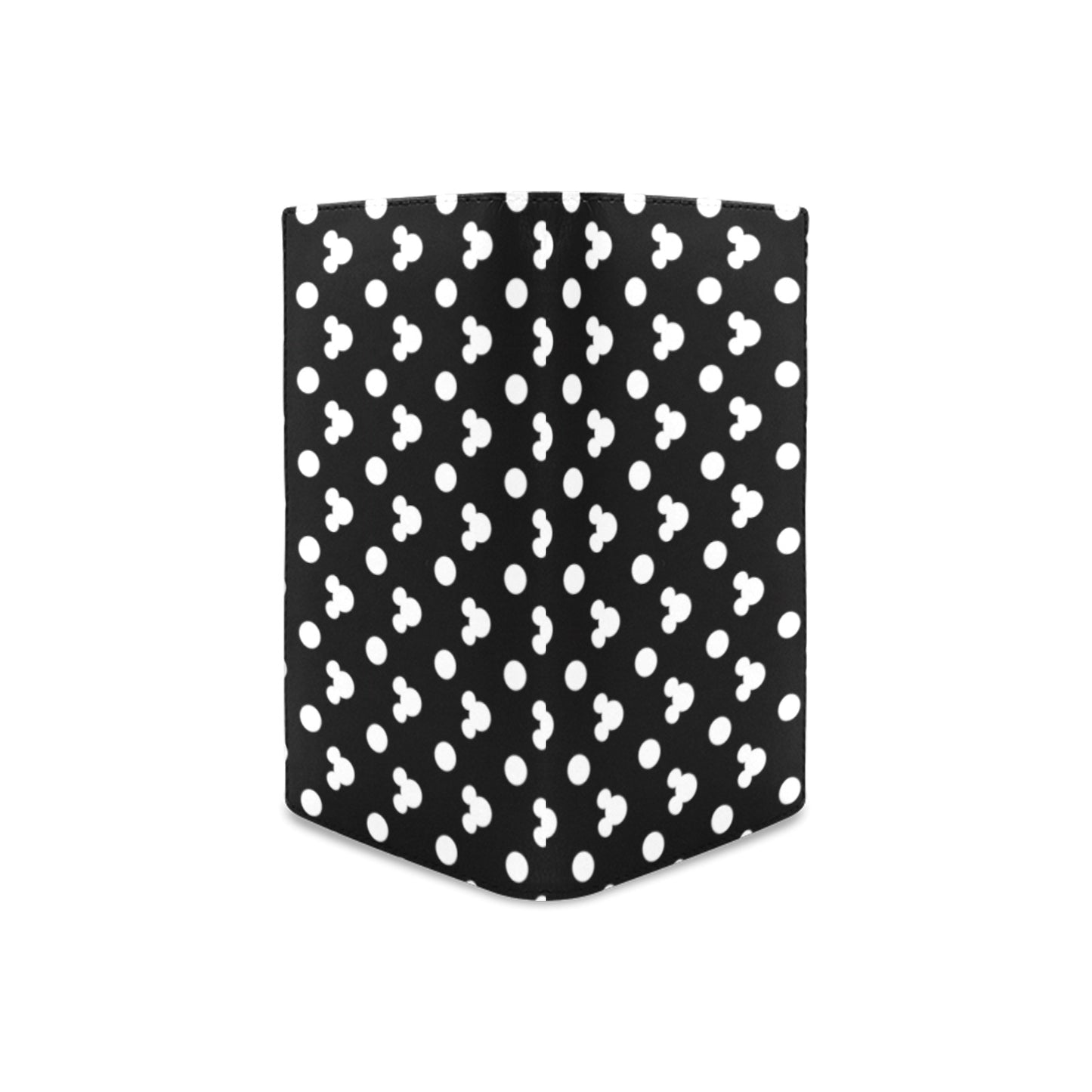 Black With White Mickey Polka Dots Women's Leather Wallet