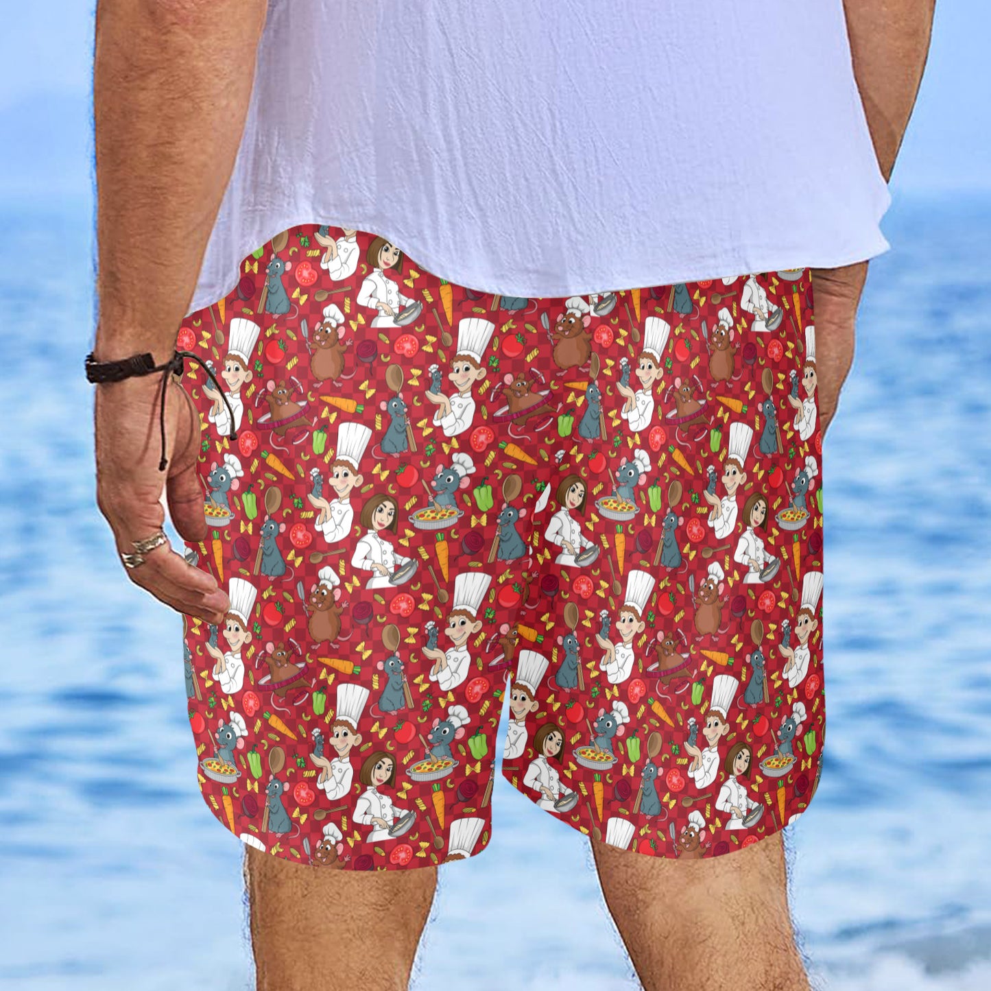 Ratatouille Men's Swim Trunks Swimsuit