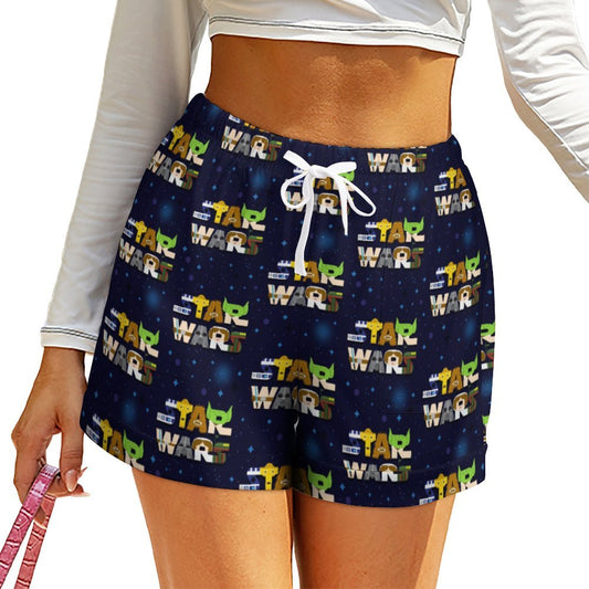 Star Wars Women's High-Waisted Loose Shorts With Pockets