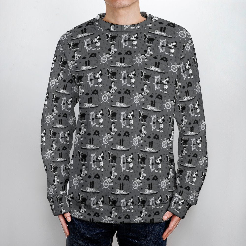 Steamboat Mickey Unisex Crewneck Sweater
