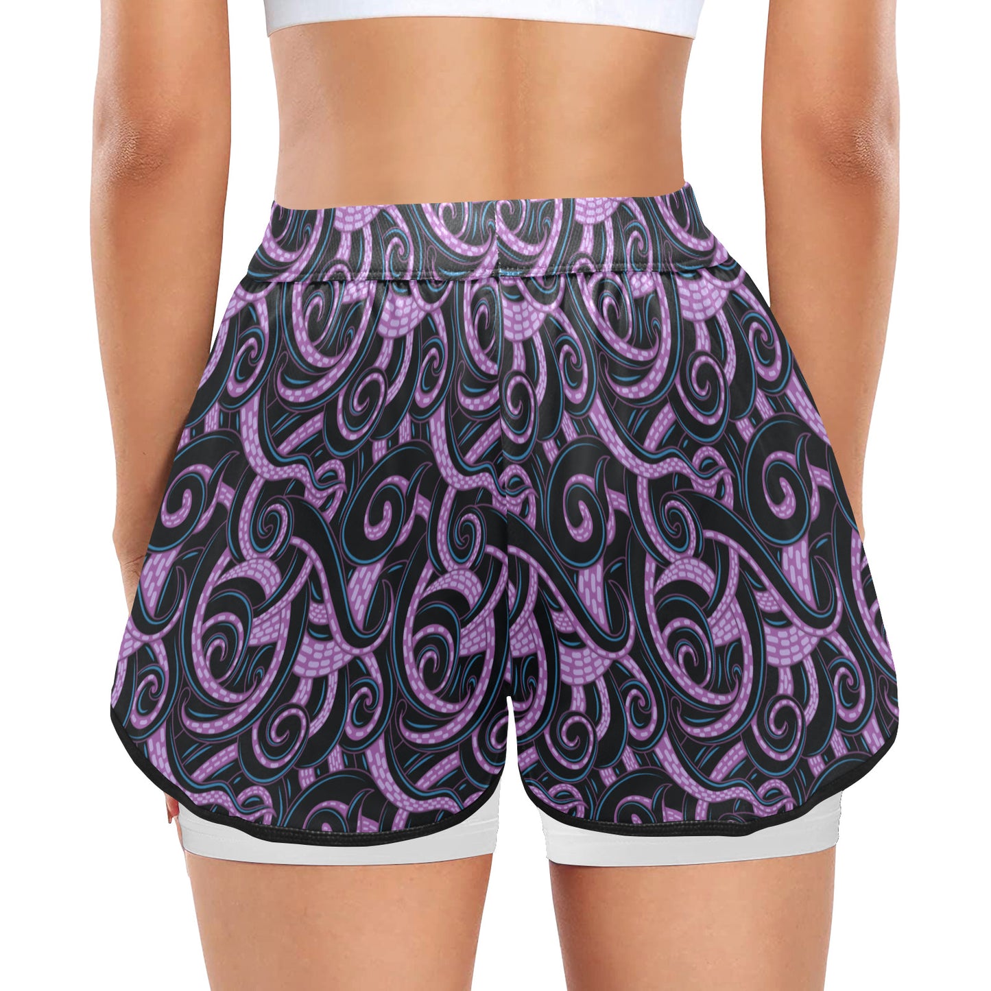 Ursula Tentacles Women's Sports Shorts With Compression Liner