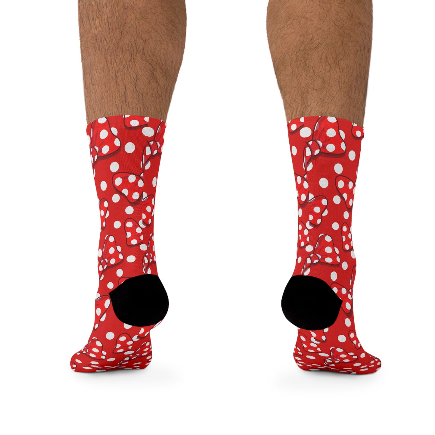 Polka Dots With Red Bows Socks