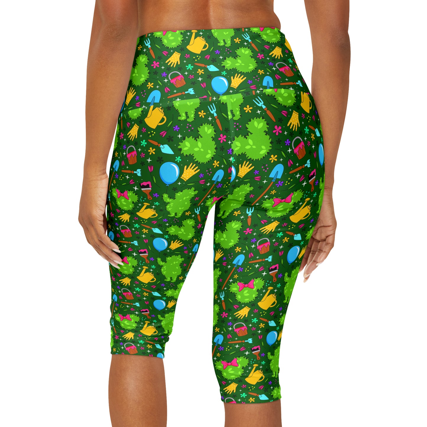 Flower And Garden Athletic Capri Leggings