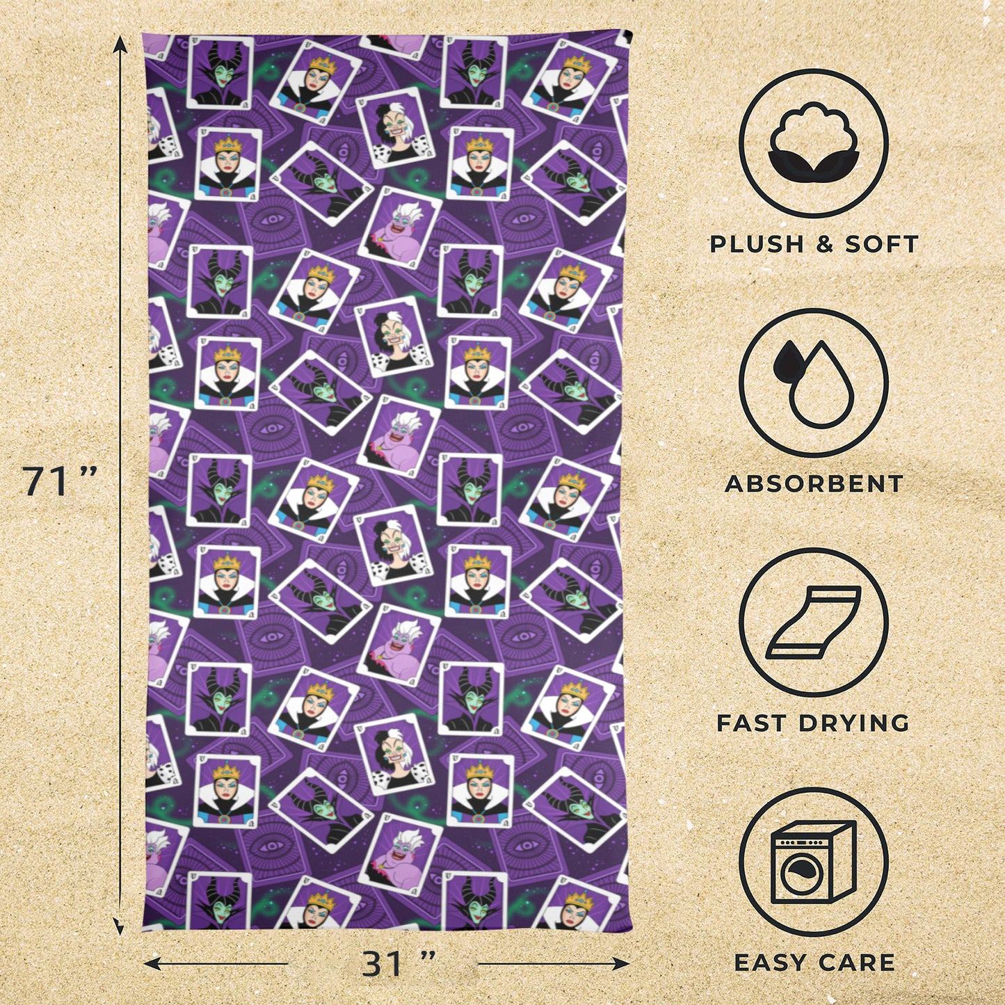 Villain Cards Beach Towel