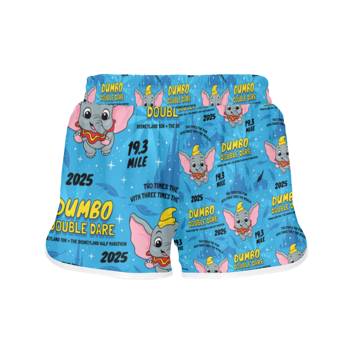 Disneyland Dumbo Double Dare Women's Athletic Sports Shorts