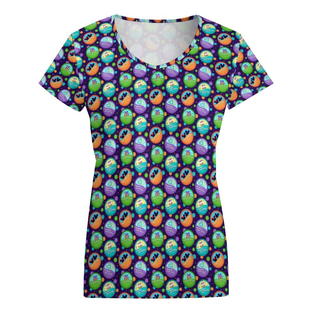 Button Collector Women's V-Neck Short Sleeve T-Shirt