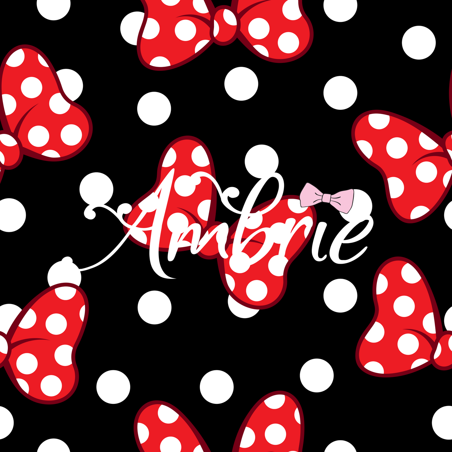 Polka Dots With Bows Seamless Pattern, Magical Cartoon Seamless pattern, Fabric Sublimation