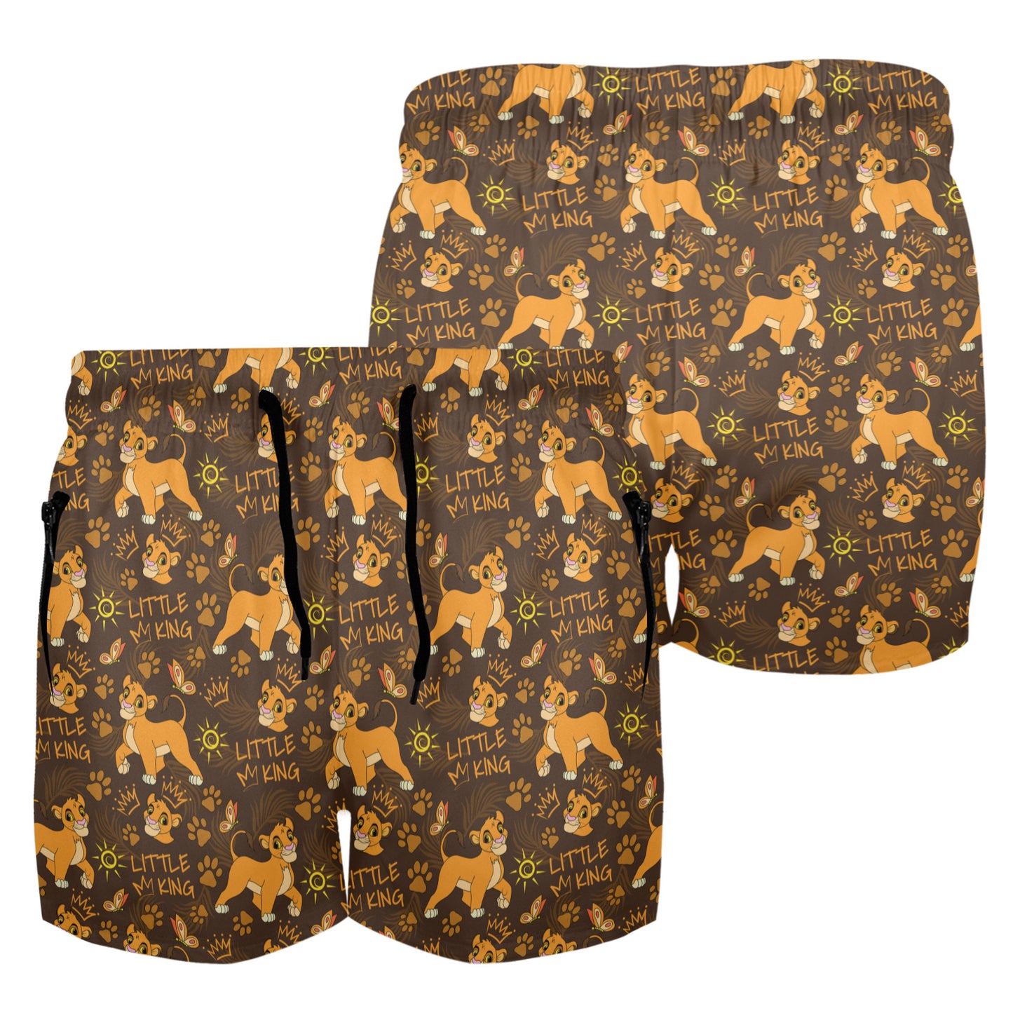 Disney Lion King Little King Men's Quick Dry Athletic Shorts