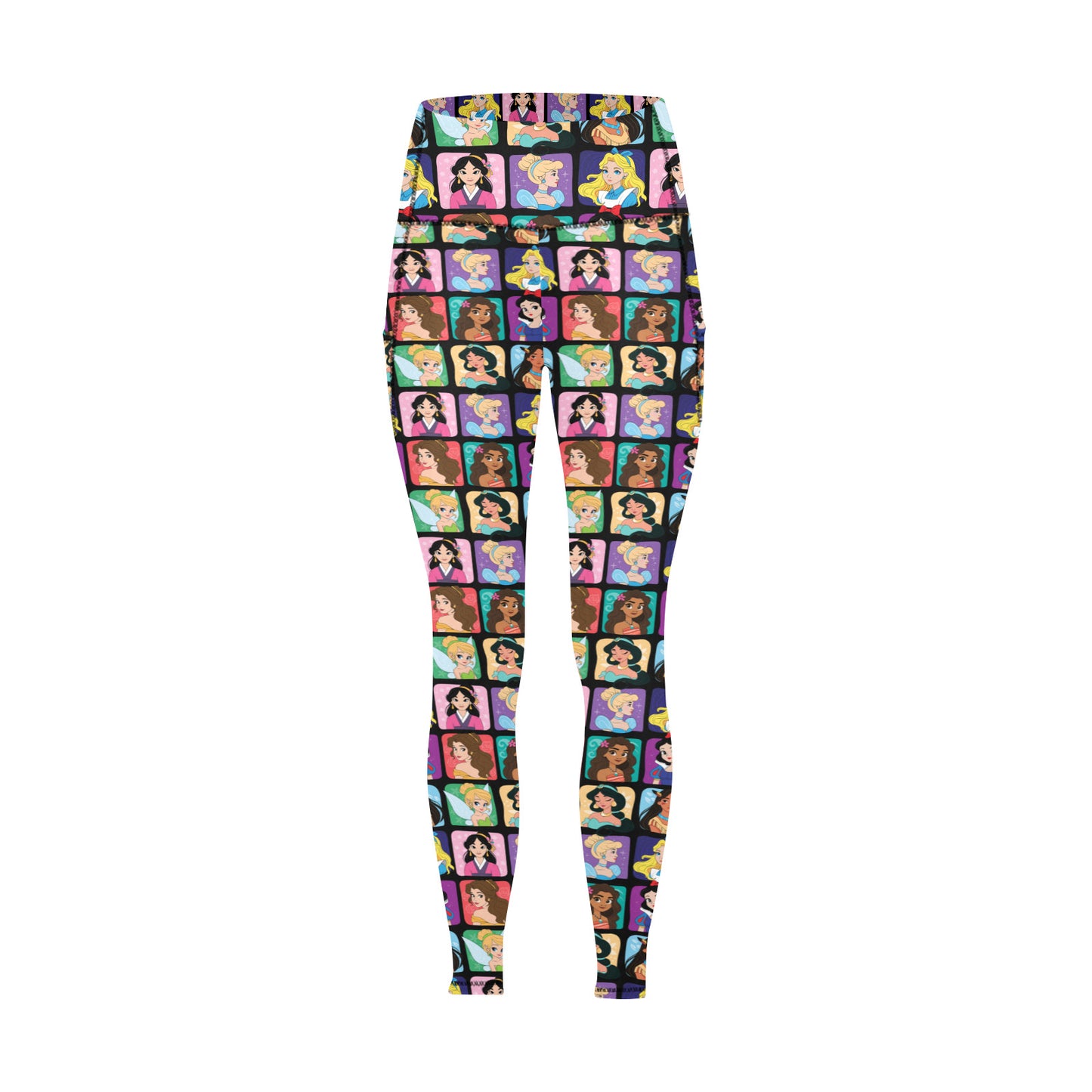 Princess Portraits Women's Athletic Leggings Wth Pockets