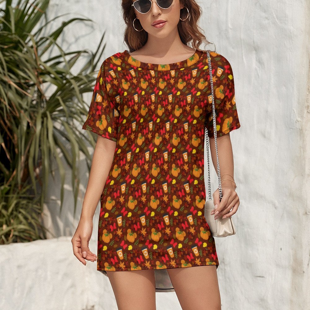Fall Pumpkins Dolman Short Sleeve T-Shirt