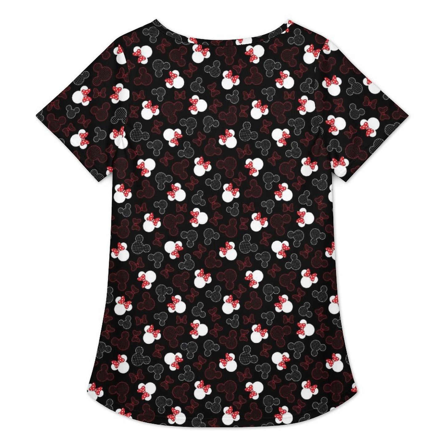 Mickey And Minnie Dots Women's Crew Neck Tunic - Ambrie