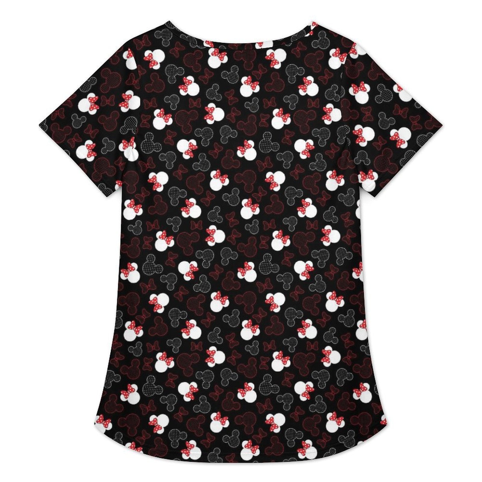 Mickey And Minnie Dots Women's Crew Neck Tunic - Ambrie