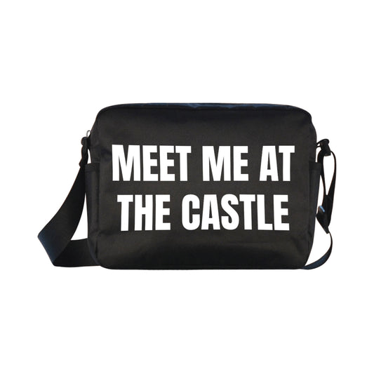 Meet Me At The Castle Black Classic Cross-body Nylon Bag