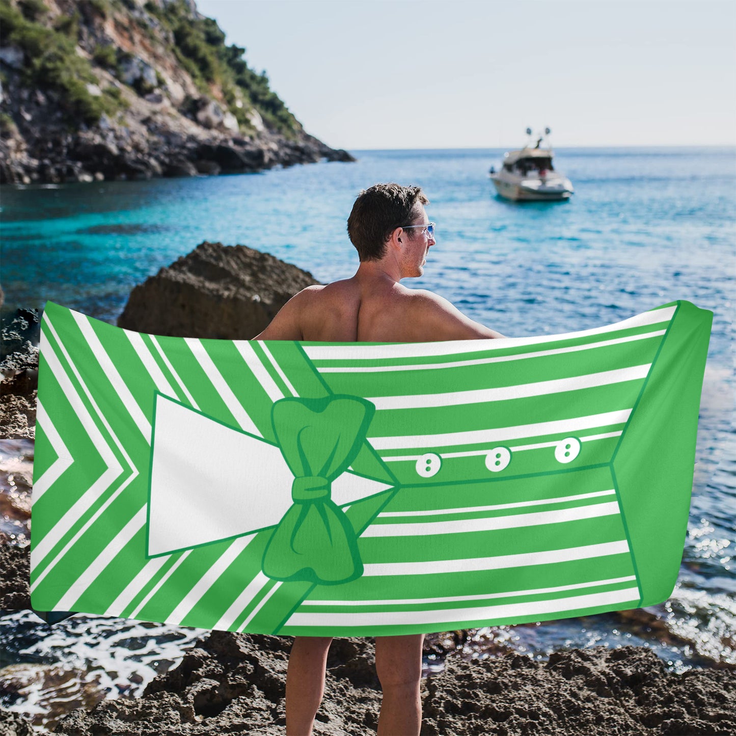 Dapper Green Beach Towel