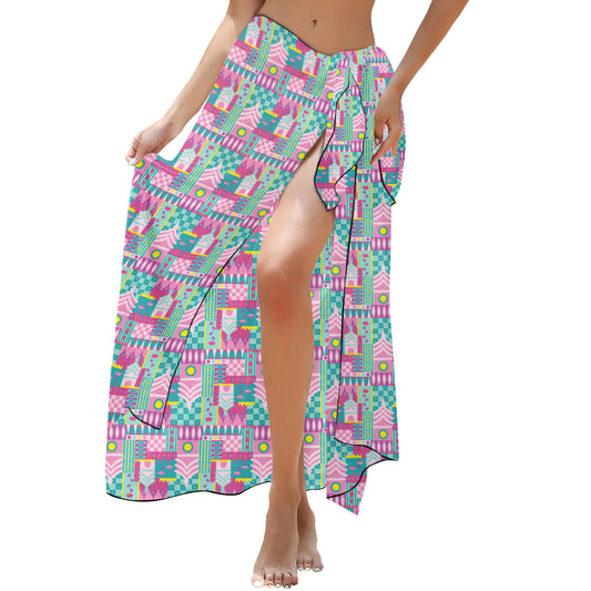 Small World Long Beach Sarong Wrap