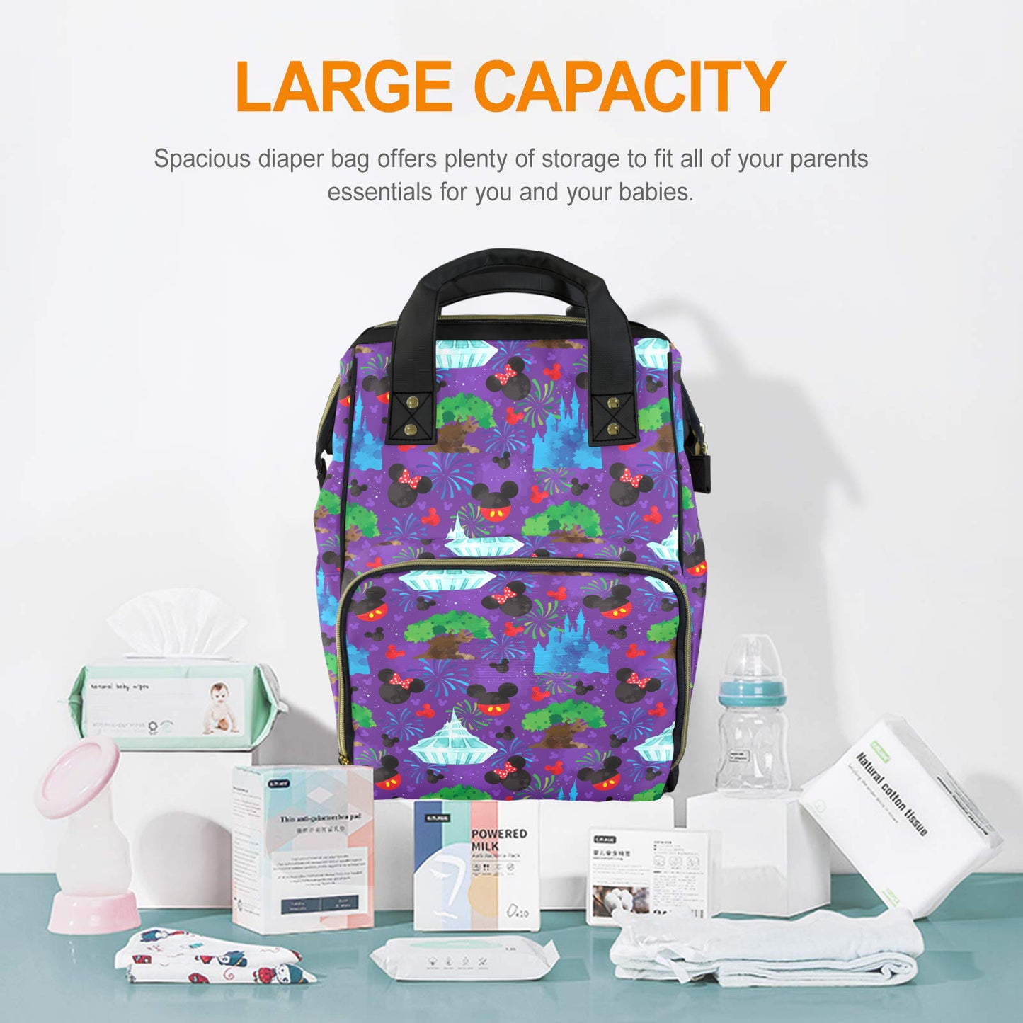 Park Hopper Fireworks Multi-Function Diaper Bag