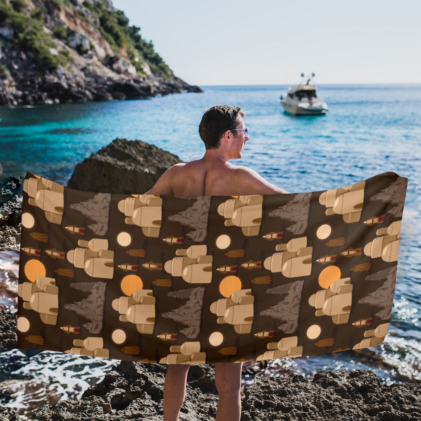 Two Suns Beach Towel